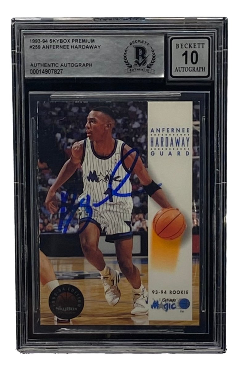Penny Hardaway Autographed 1993-94 SkyBox Premium #259 Basketball Card BAS Grade 10 - Perfect for NBA Collectors, Sports Memorabilia Enthusiasts & Orlando Magic Fans