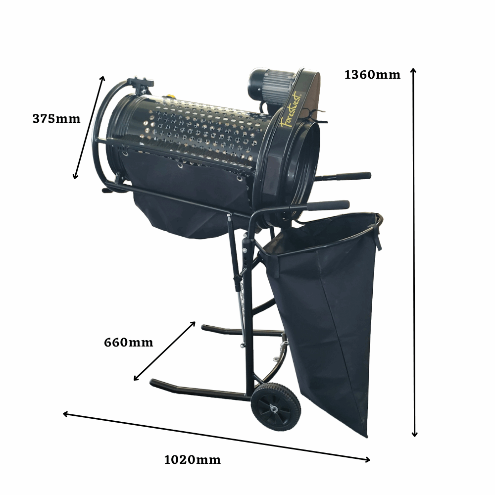 375MM 360W Electric Rotary Soil Sieve Machine BM690 - Professional Garden Soil Sifter for Composting, Potting Mix & Landscaping | Heavy Duty Dirt Screener with Vibrating Screen | Perfect for Home Gardeners & Farmers