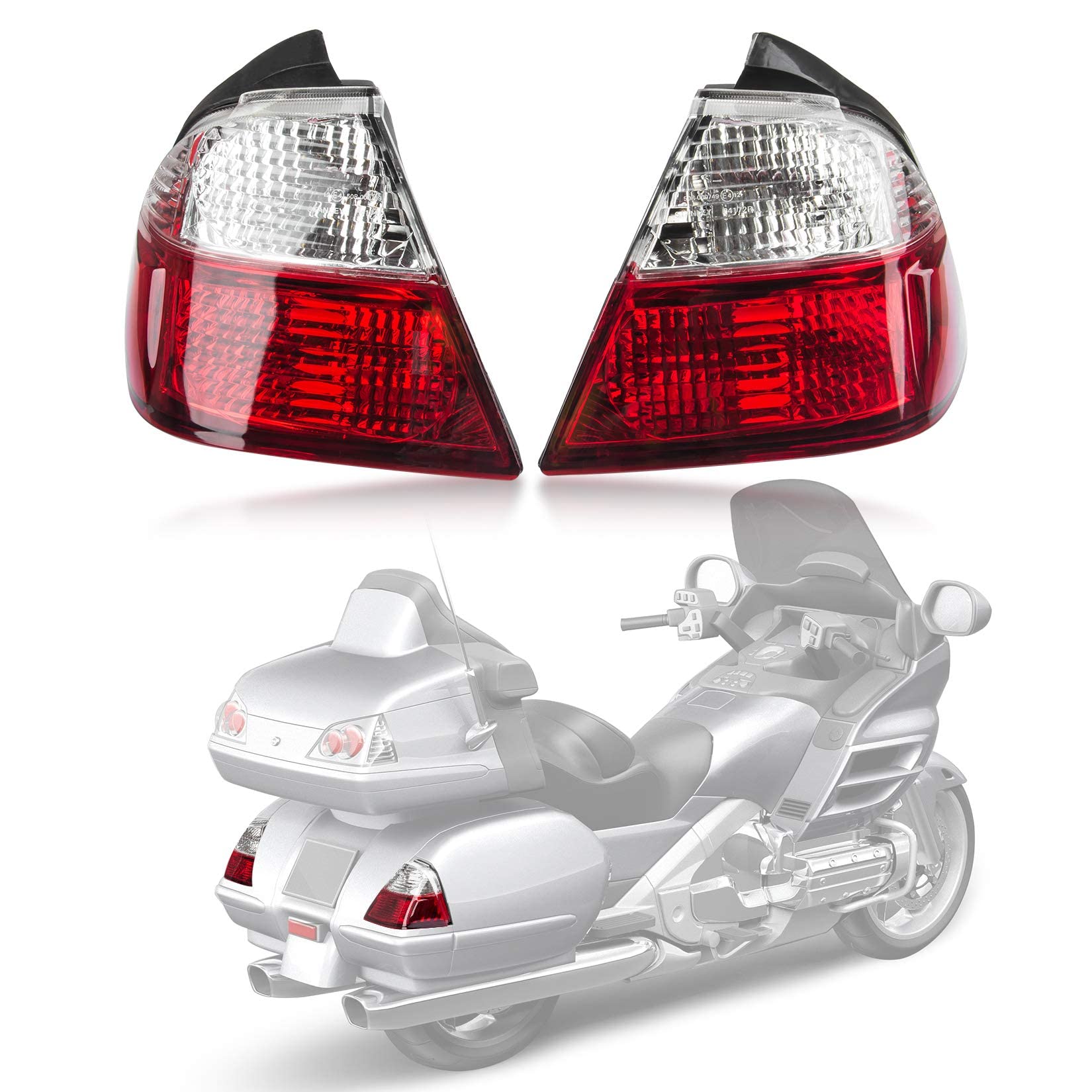 PSLER Motorcycle Rear Turn Signal Tail Light Lens Cover for Honda Goldwing GL1800 - Compatible with Brake Lights & Turn Signals - Durable Replacement for Enhanced Safety & Visibility on the Road