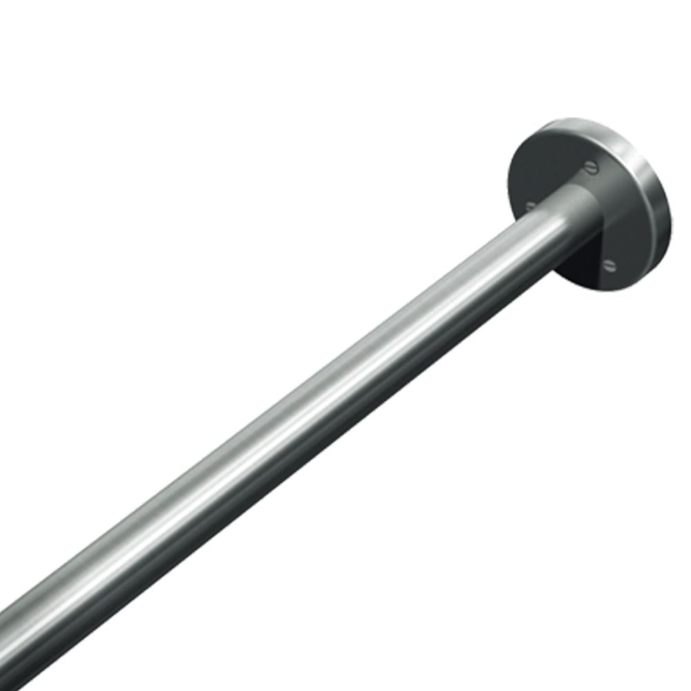 1 Pair ASI 1214 End Flanges for Shower Curtain Rod - Heavy Duty Bathroom Hardware for Easy Installation (Perfect for Bathroom, Shower, and Closet Organization)