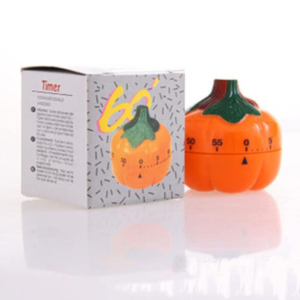 DOITOOL Cute Pumpkin Kitchen Timer - Manual Cooking Alarm Clock for Baking, Decor & Home Use | Perfect for Cookies, Desks & Gifts