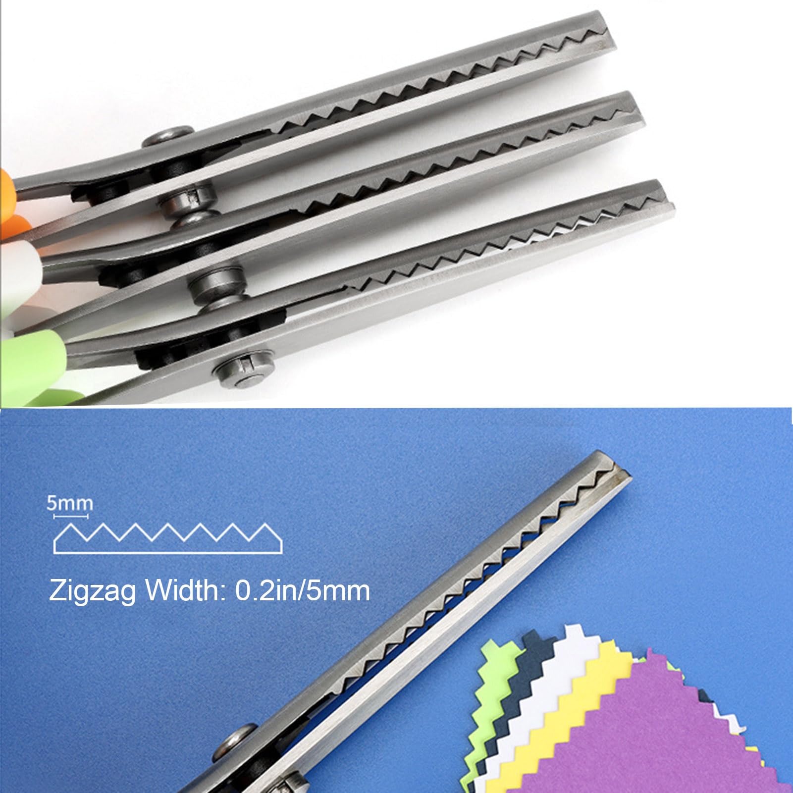 9 Inch Professional Pinking Shears for Fabric Cutting - Zig Zag Scissors with Decorative Edge, Ideal for Sewing, Scrapbooking & Crafting (Green) | Perfect for DIY Projects, Quilting & Fabric Edge Finishing