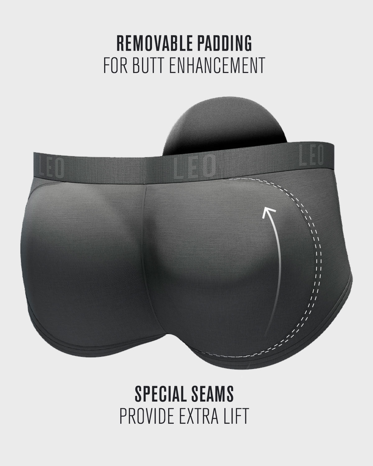 Men's Instant Butt Lift Padded Brief - Shaping Underwear for Enhanced Curves | Perfect for Jeans, Dresses & Workout Outfits