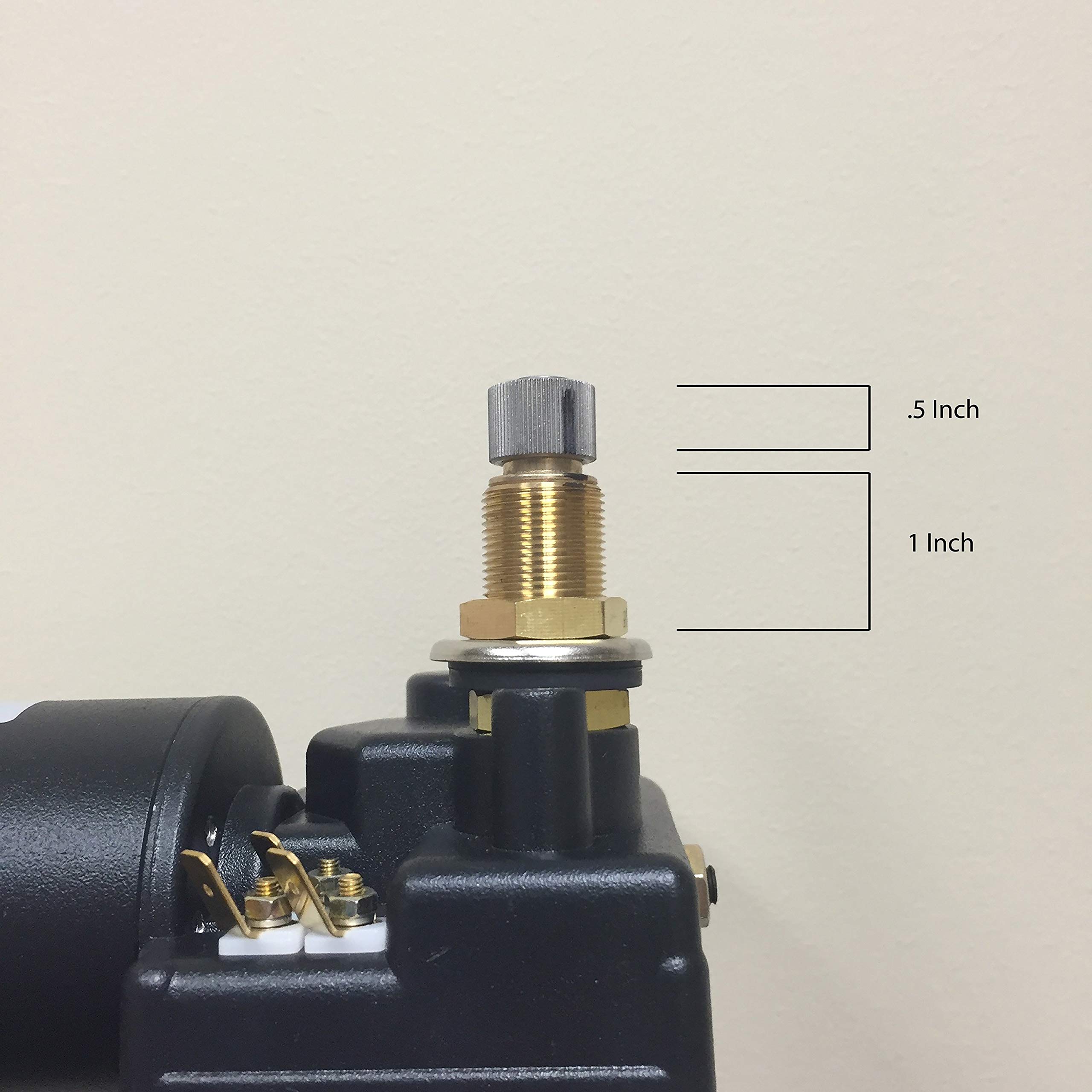 Wexco 12V Wiper Motor with Two-Speed Switch - 1.5 Inch Shaft (Part# 4R1.12,19S2.R110D) - Perfect for Marine, RV & Automotive Windshield Wiper Systems