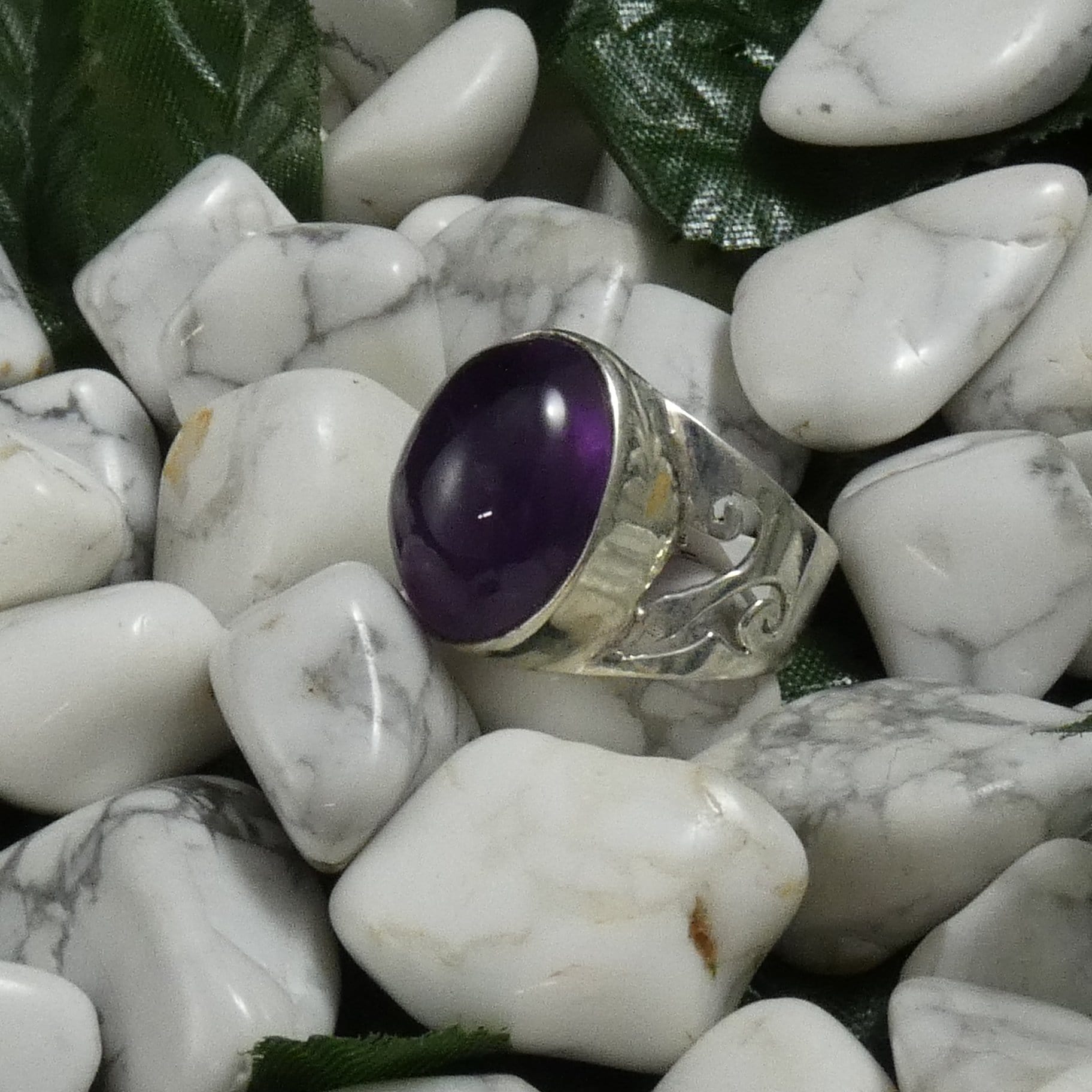 Amethyst Sterling Silver Ring for Women - Size 8.5 - Elegant Purple Gemstone Jewelry for Everyday Wear & Special Occasions