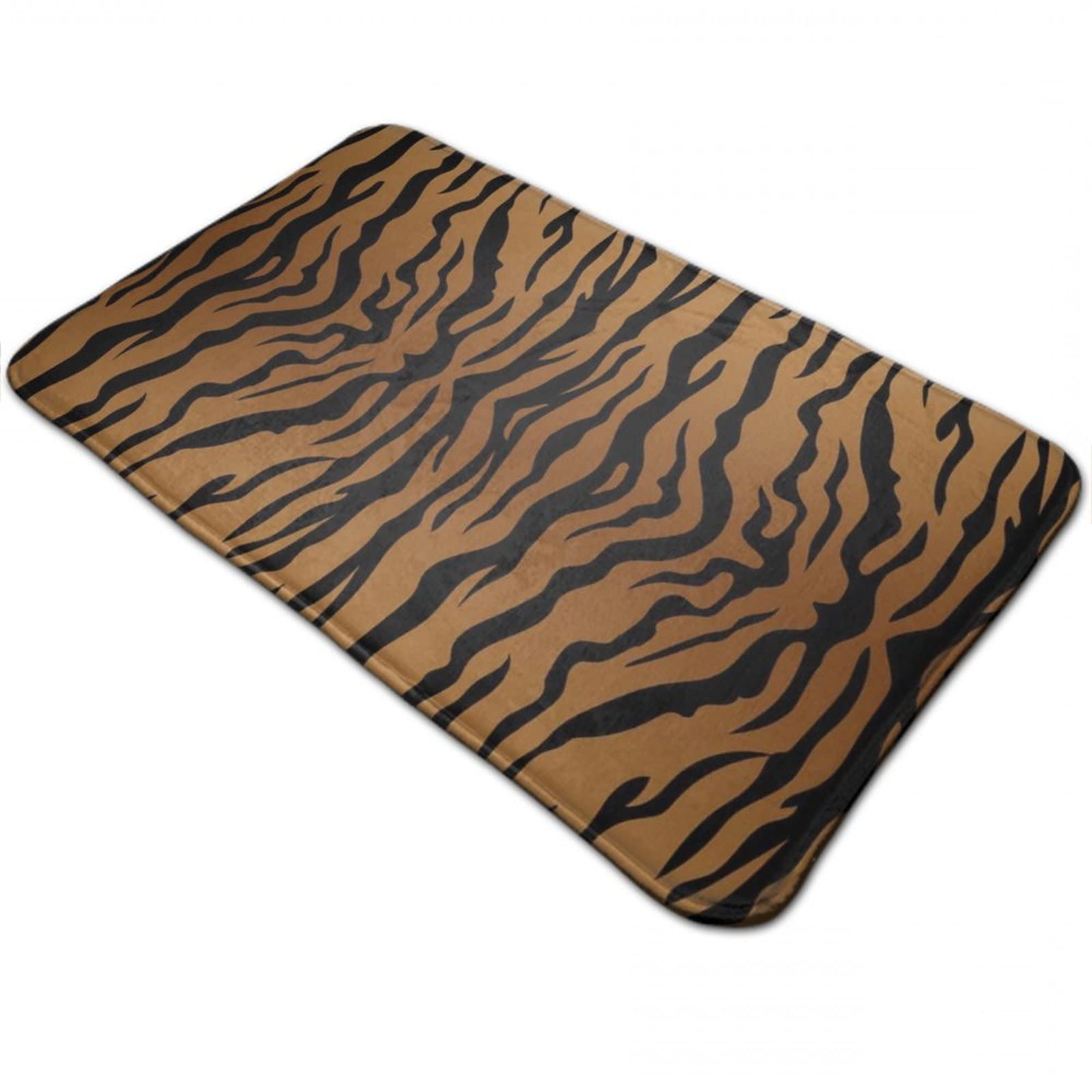 Premium Water Absorbent Bath Rugs - Tiger Skin Stripes & Animal Print Memory Foam Bath Mat, Super Soft High Density Non-Slip Bathroom Rug for Kitchen, Bedroom Decor - Machine Washable & Quick Dry - Perfect for Bathroom Safety, Pet-Friendly Homes & Cozy Decor