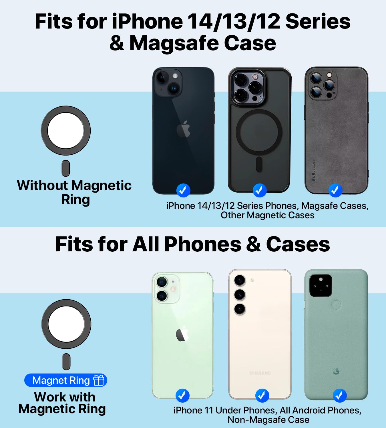 Nycetek Tesla Phone Mount Holder for MagSafe - Super Strong Suction Dashboard Magnetic Car Mount Compatible with iPhone 15/14/13/12 Pro Max & Samsung Galaxy - Foldable Alloy Design for Tesla Model Y/3/S/X Accessories 2023 - Perfect for Hands-Free Navigation & Streaming While Driving