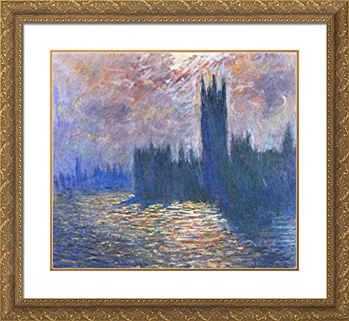 Gold Ornate Wood Frame with Double Matting