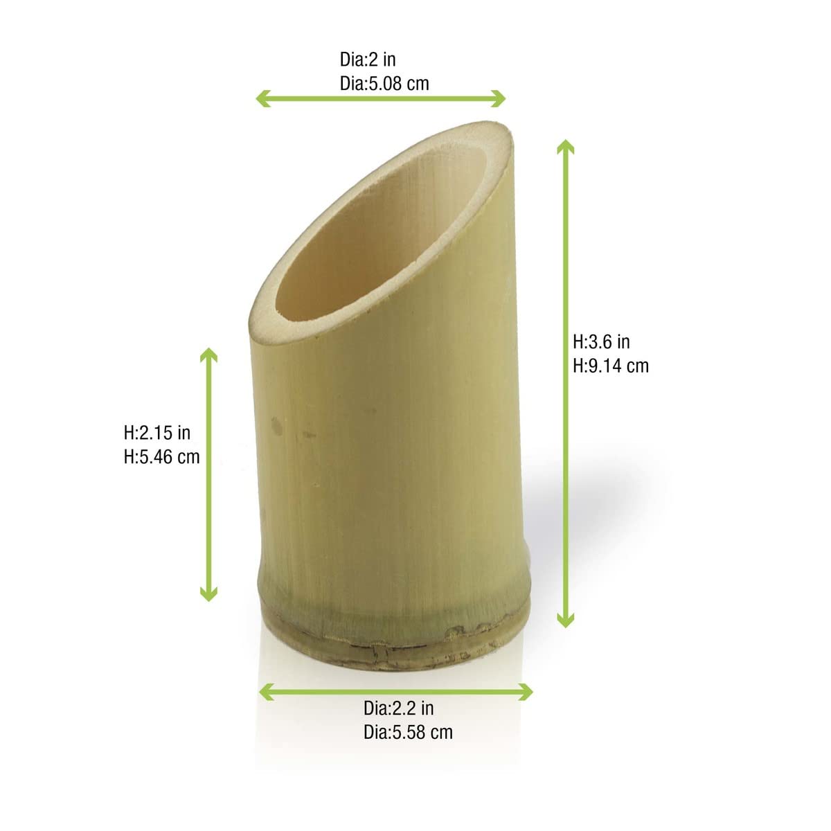 Eco-Friendly Disposable Bamboo Cups - PacknWood 209 BTU 55 Oblique Cut 3.5