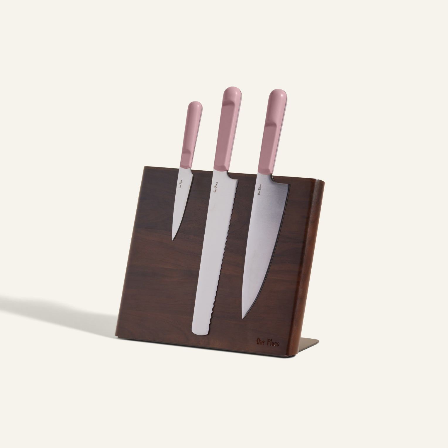Premium 3-Piece Knife Set with Walnut Wood Knife Block - Chef Knife, Paring Knife, Utility Knife - Perfect for Home Cooking, Kitchen Gifts & Professional Chefs