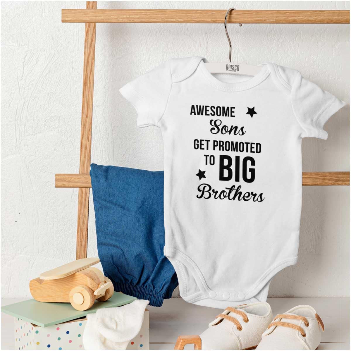 Brisco Brands Big Brother Announcement Baby Bodysuit - Soft Cotton Jumper for Newborn Boys | Perfect for Gender Reveal, Sibling Gift & Photo Shoots