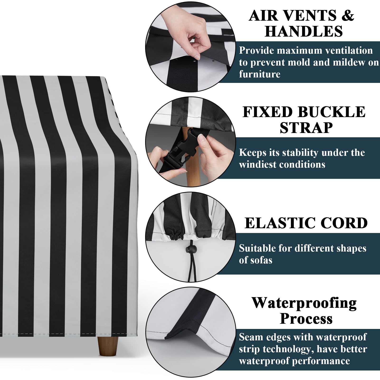 **Waterproof 3-Seater Patio Sofa Cover - Heavy Duty Outdoor Furniture Protector (88
