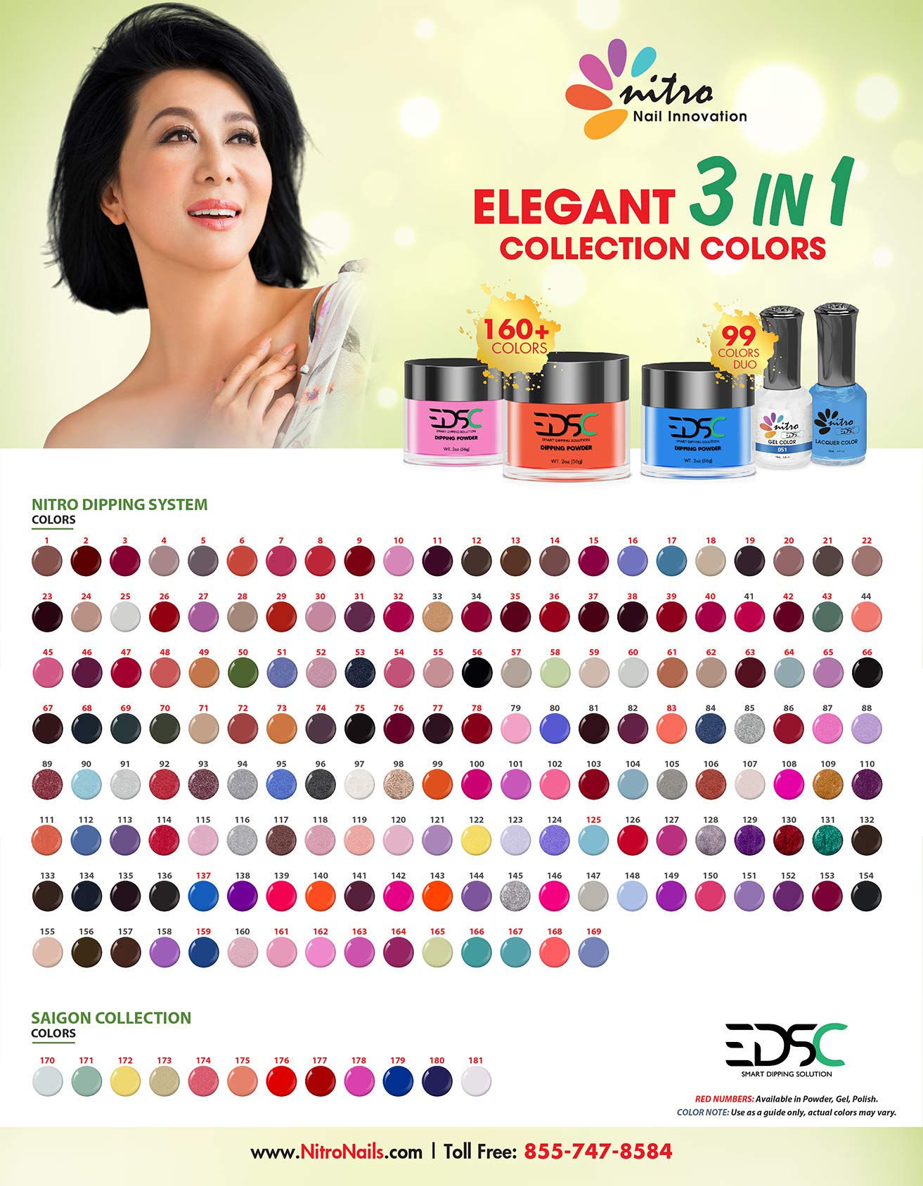 Nitro Dipping Powder 2 oz - Elegant Collection EDSC 89 | Professional Nail Art Dip Powder Kit for Salon & Home Manicure | Long-Lasting & Easy to Apply