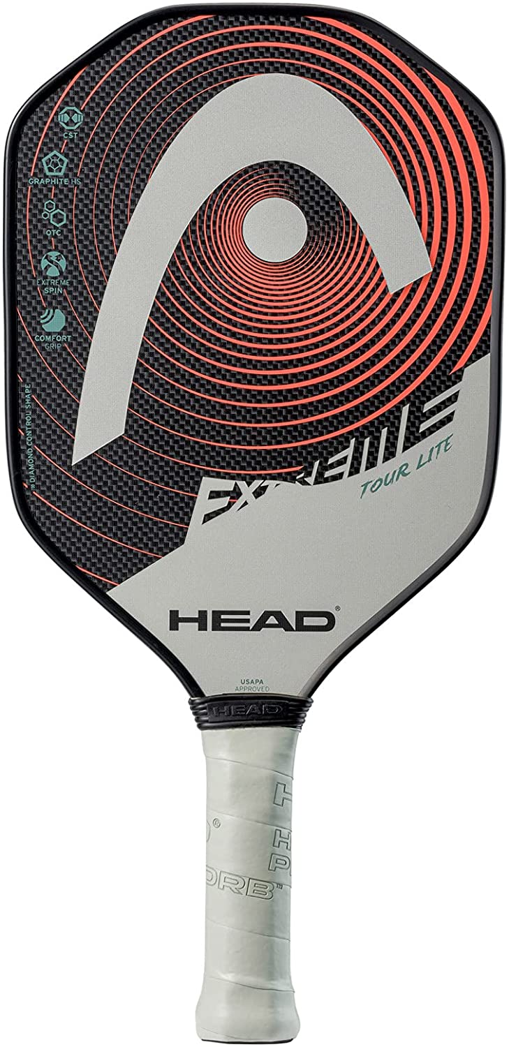 Head Extreme Tour Lite Pickleball Paddle - Lightweight Carbon Fiber Paddle for Control & Power | Perfect for Recreational & Competitive Play