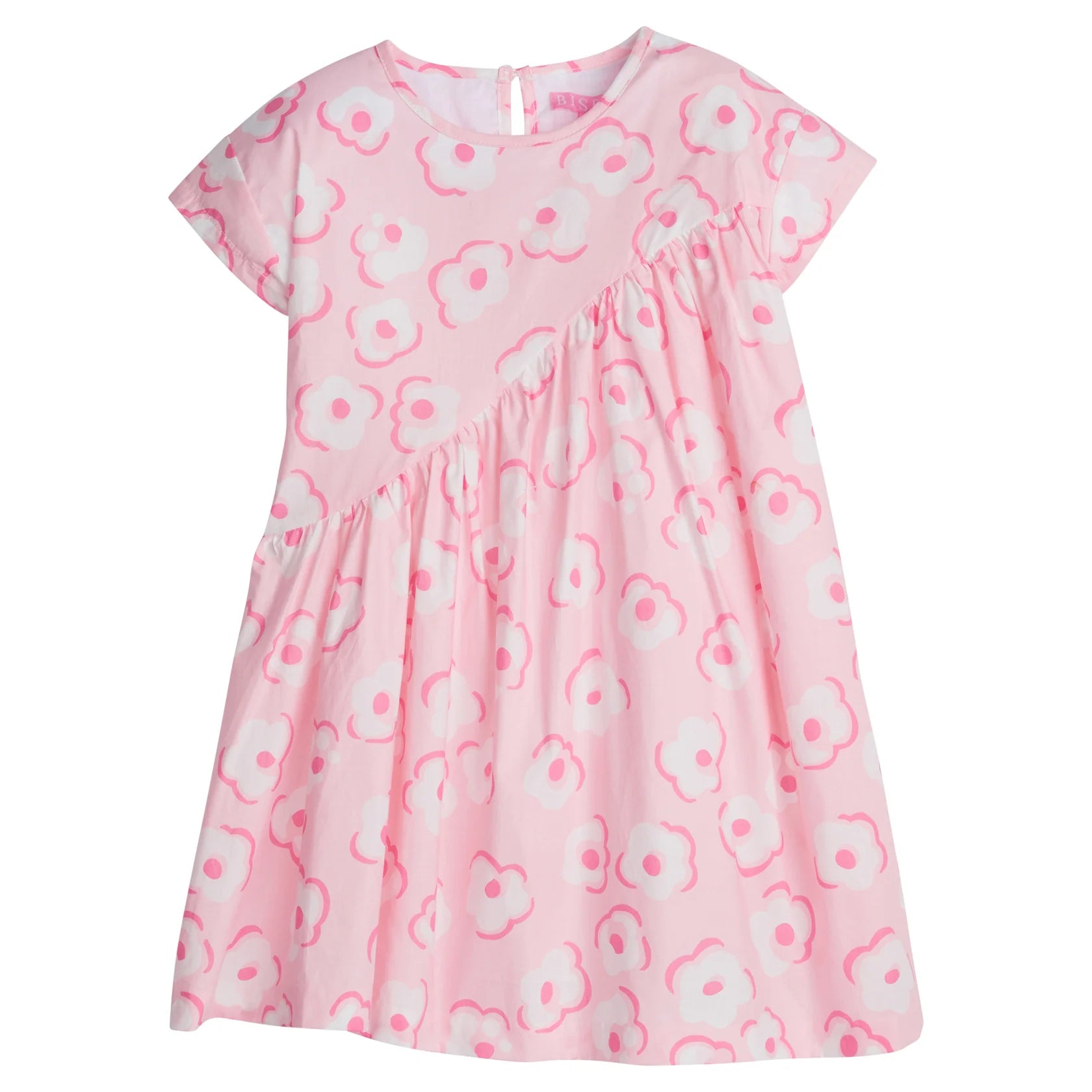 Bisby Swoop Floral Print Dress - Women's Elegant Midi Dress in Soft Marshmallow Pink | Perfect for Spring Weddings, Garden Parties & Date Nights