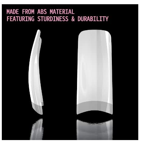 Professional 500pcs Natural French Acrylic False Nails - Easy Form Artificial Nail Tips for Nail Art Decoration | Perfect for Salon, Home Manicure & Special Occasions