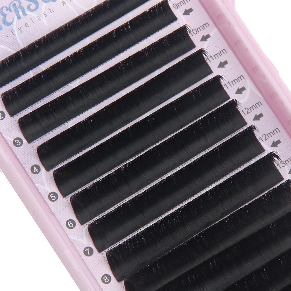 Russian Volume Eyelash Extensions - 0.05mm Cashmere Mink Lashes with C/D Curl | Semi-Permanent Individual False Eyelashes for Natural Volume Look | Perfect for Salon Use, Bridal Makeup & Daily Enhancement