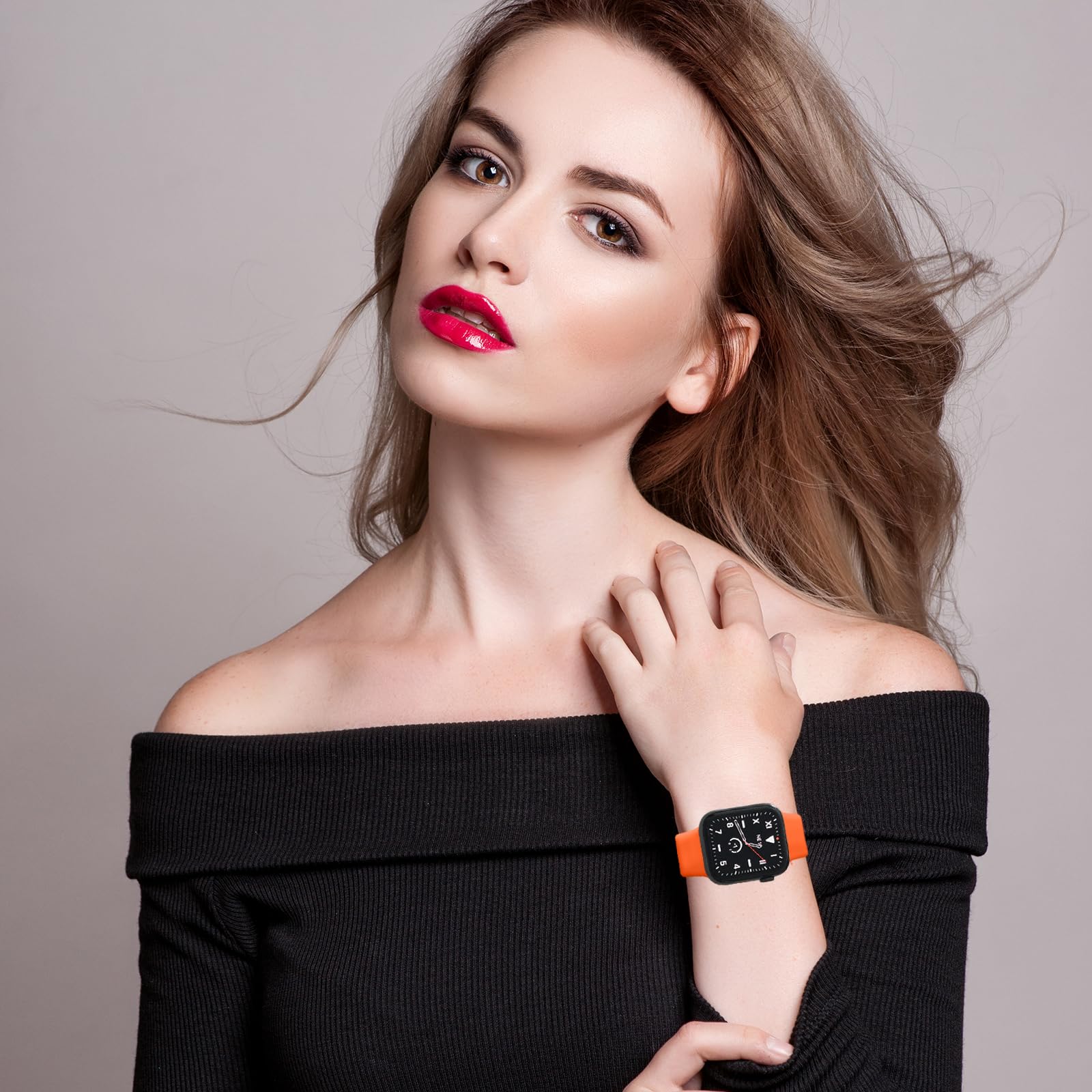 Premium Soft Silicone Sport Band for Apple Watch Series 9/8/7/6/5/4/3/2/1/SE/Ultra - 38mm 40mm 41mm 42mm 44mm 45mm 49mm Waterproof Replacement Strap - Ideal for Running, Swimming & Everyday Wear