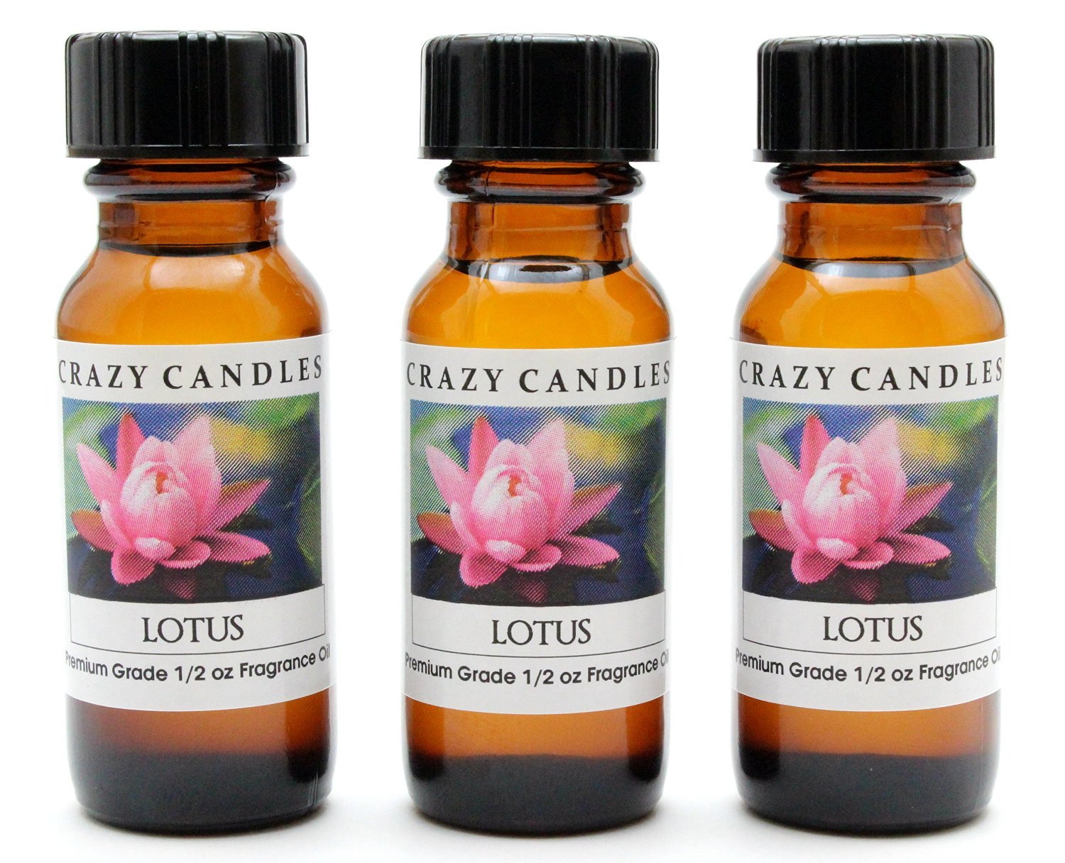 Premium Scented Fragrance Oil - Lotus Floral Aroma - 3 Pack (15ml/0.5oz Each) for Aromatherapy, Diffusers & Home Fragrance