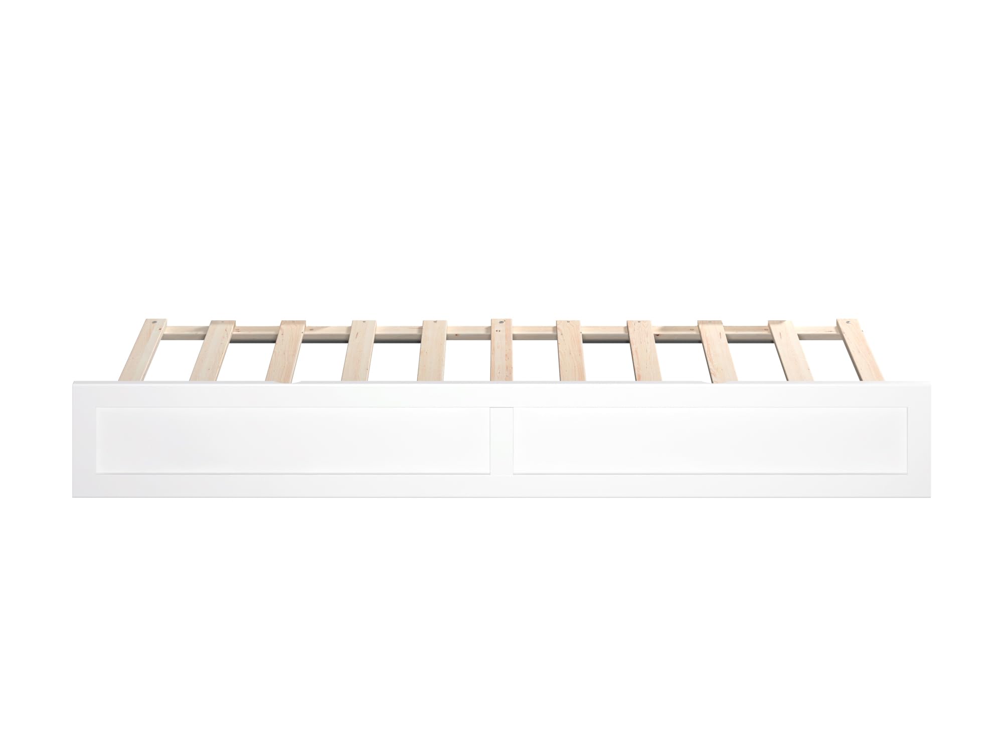 AFI White Twin Trundle Bed with Storage - Space-Saving Guest Bed & Kids Room Solution for Small Apartments