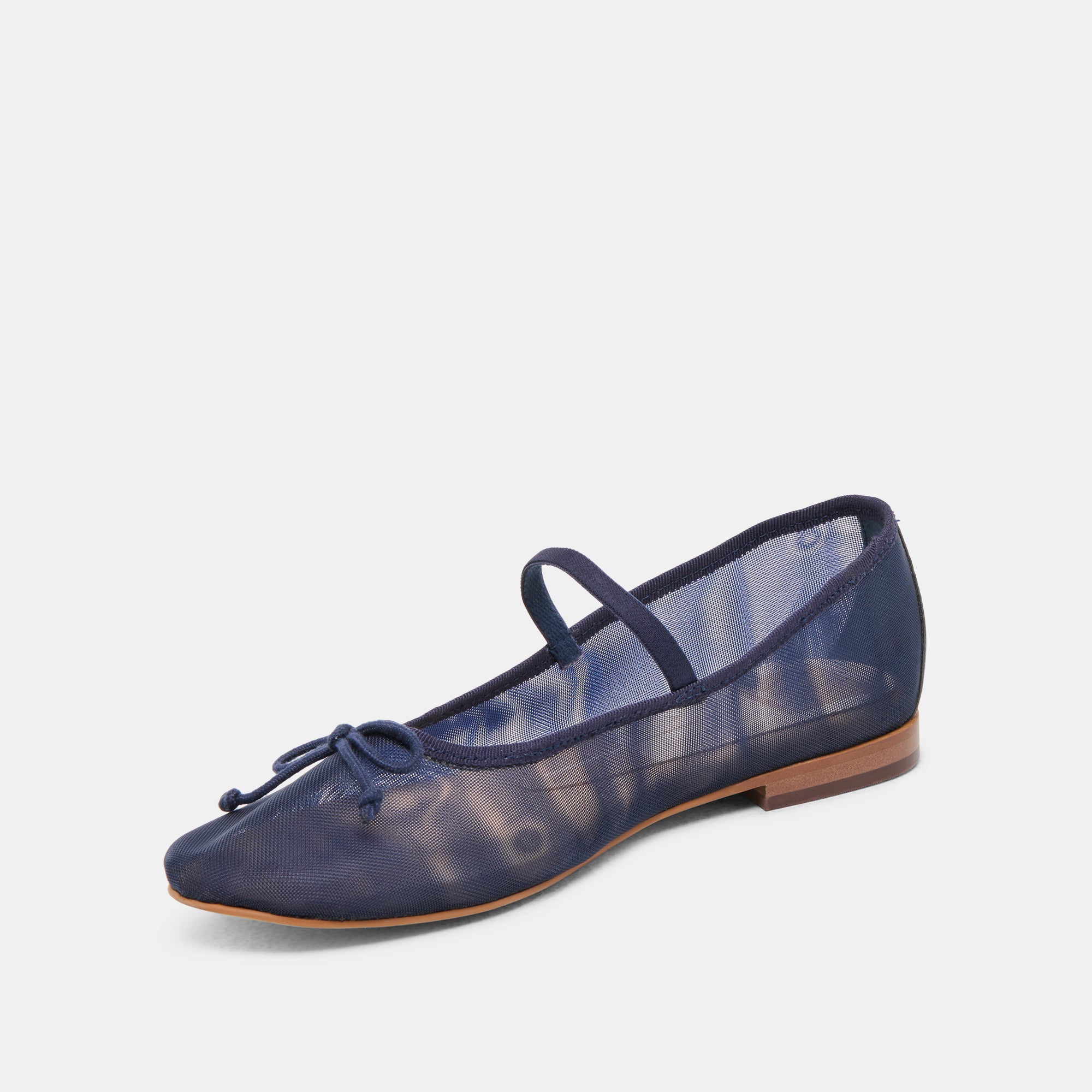 Cadel Women's Ballet Flats - Navy Blue Mesh Comfortable Slip-On Shoes for Casual Wear, Office & Walking