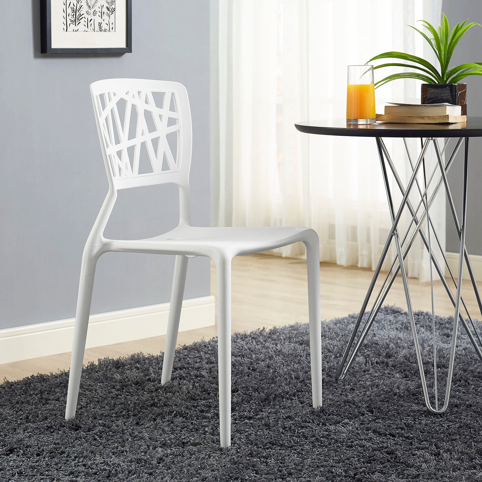 Astro Dining Side Chair - Modern Kitchen & Dining Room Accent Chair for Home & Office | Perfect for Breakfast Nooks, Small Spaces & Compact Dining Areas