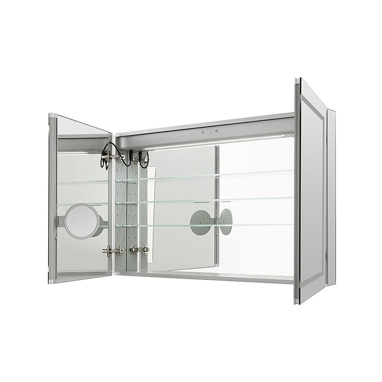 Aquadom Royale Plus 48x36 Inch LED Lighted Bathroom Medicine Cabinet - Modern Mirror with Storage for Shaving, Makeup & Essentials