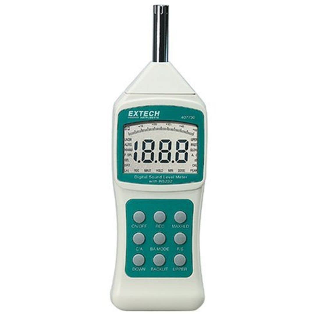Extech 407750 Digital Sound Level Meter with Background Noise Reduction - Perfect for Home, Office, and Industrial Noise Monitoring