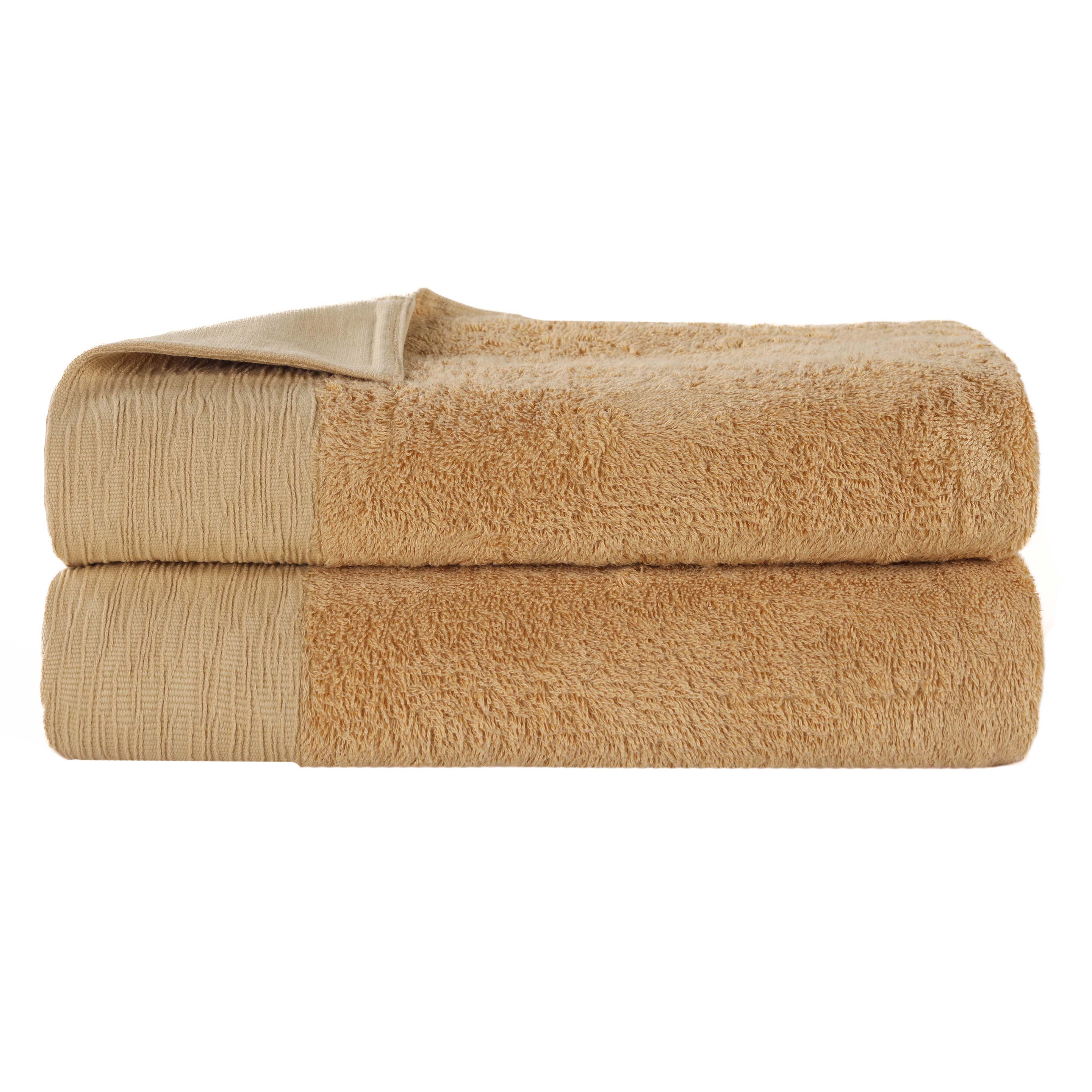 Eco-Friendly Bamboo Rayon Bath Towel Set of 2 - Ultra Soft & Absorbent Bath Sheets for Spa, Gym & Luxury Bathroom Experience