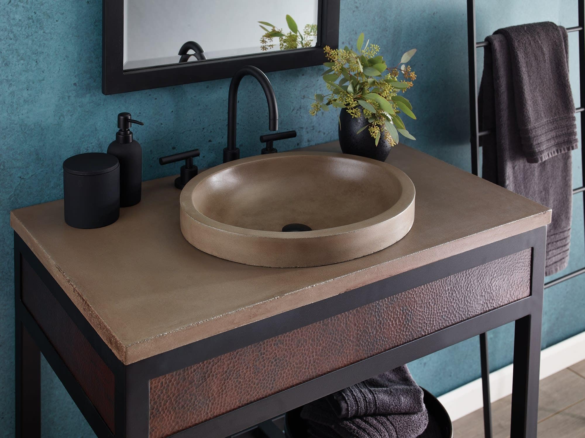 VNR365 Cuzco 36-Inch Bathroom Vanity Base in Brushed Nickel – Modern Bathroom Storage Solution for Home & Apartment Renovation