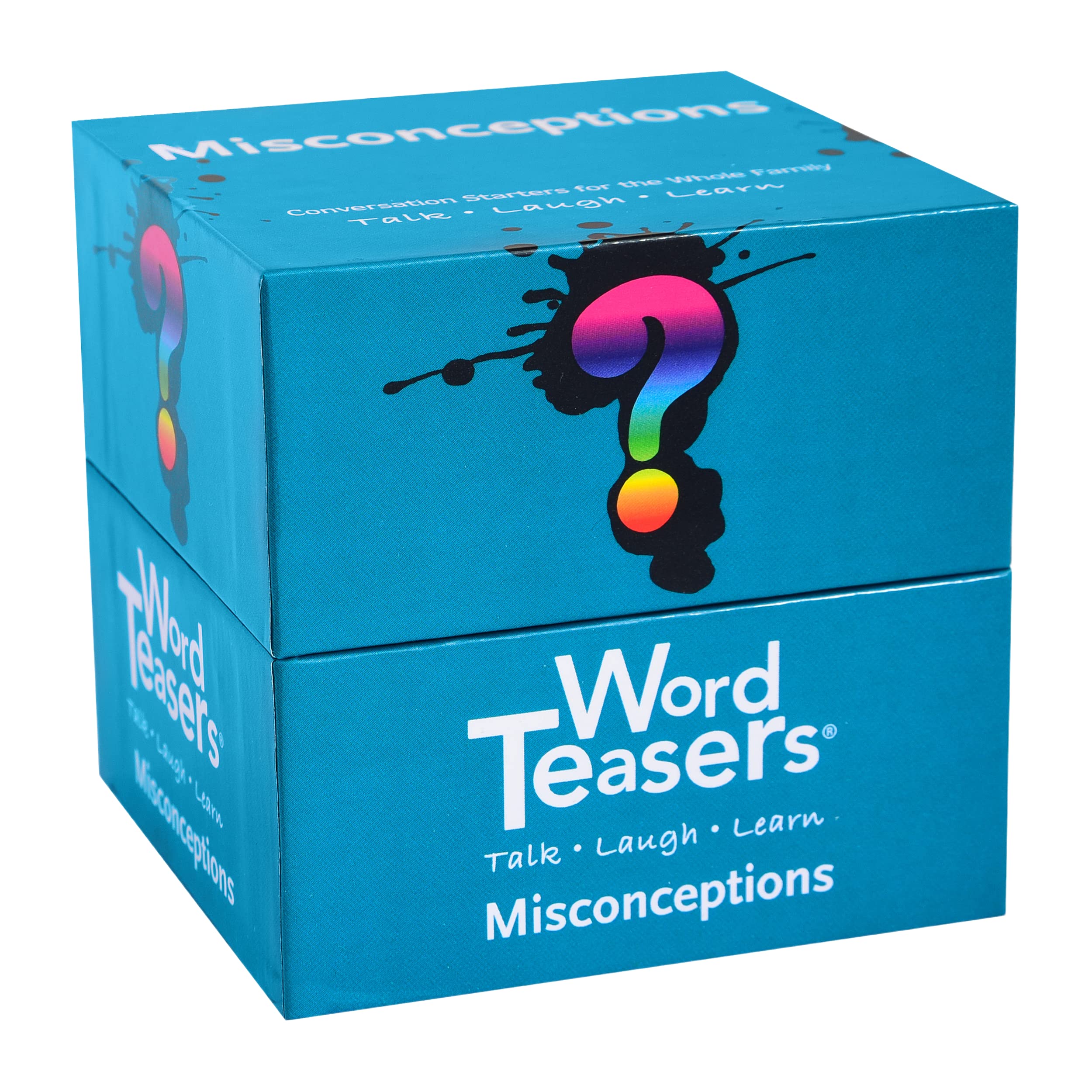 WORD TEASERS Misconceptions Conversation Starters - Fun Trivia Game Cards for Kids & Adults - Family Game Night Party - 150 Trivia Questions for Learning & Entertainment - Perfect for Classroom, Travel, and Icebreaker Activities