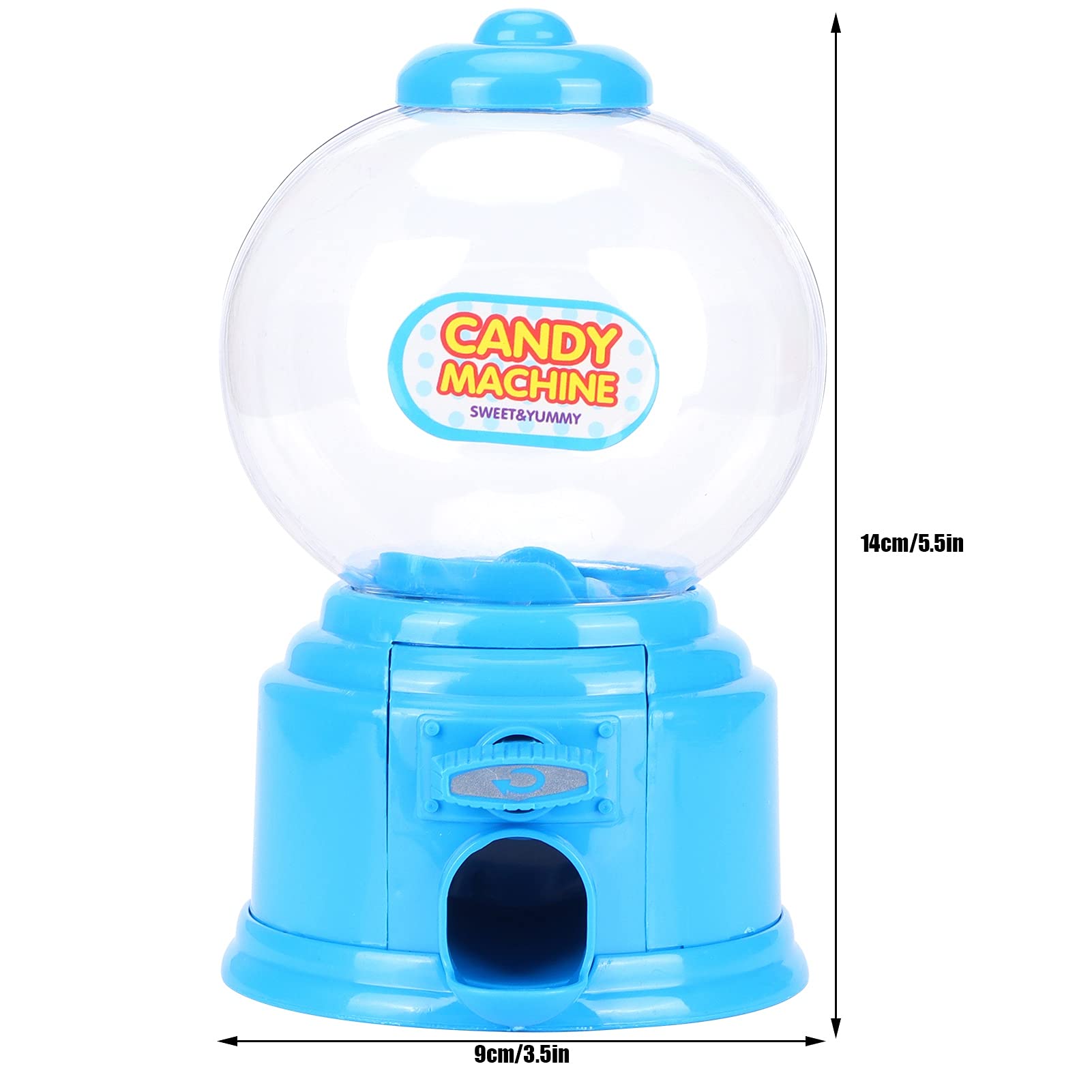Mumisuto Mini Candy Vending Machine - Sweet Dispenser & Money Deposit Box for Kids | Fun Gumball Machine for Home, Parties & Classroom Rewards (Blue)