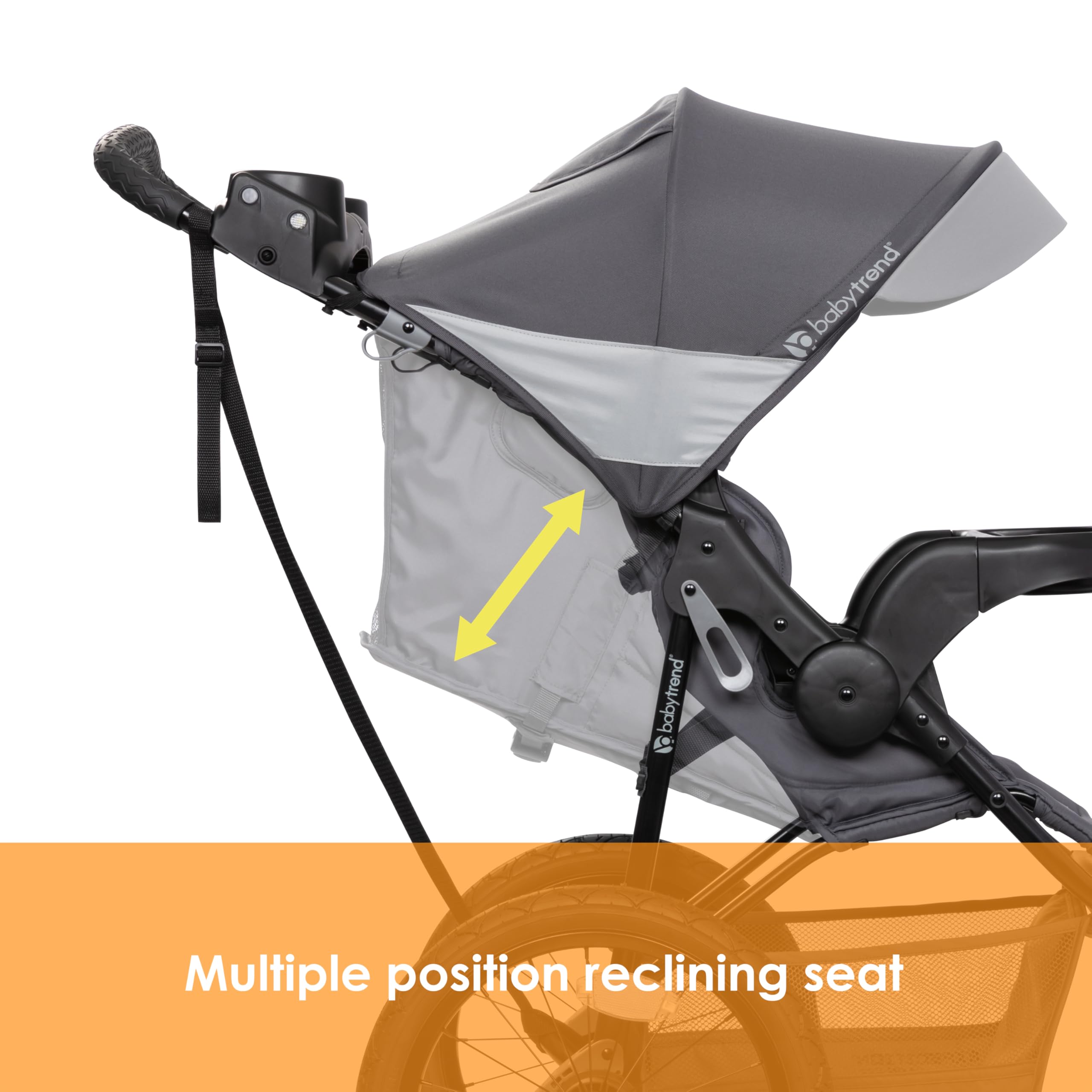 Baby Trend Expedition® Zero Flat Jogger Travel System with LED Lights - Lightweight Stroller & Car Seat Combo for Newborns to Toddlers | Perfect for City Walks, Shopping & Travel | Dash Grey