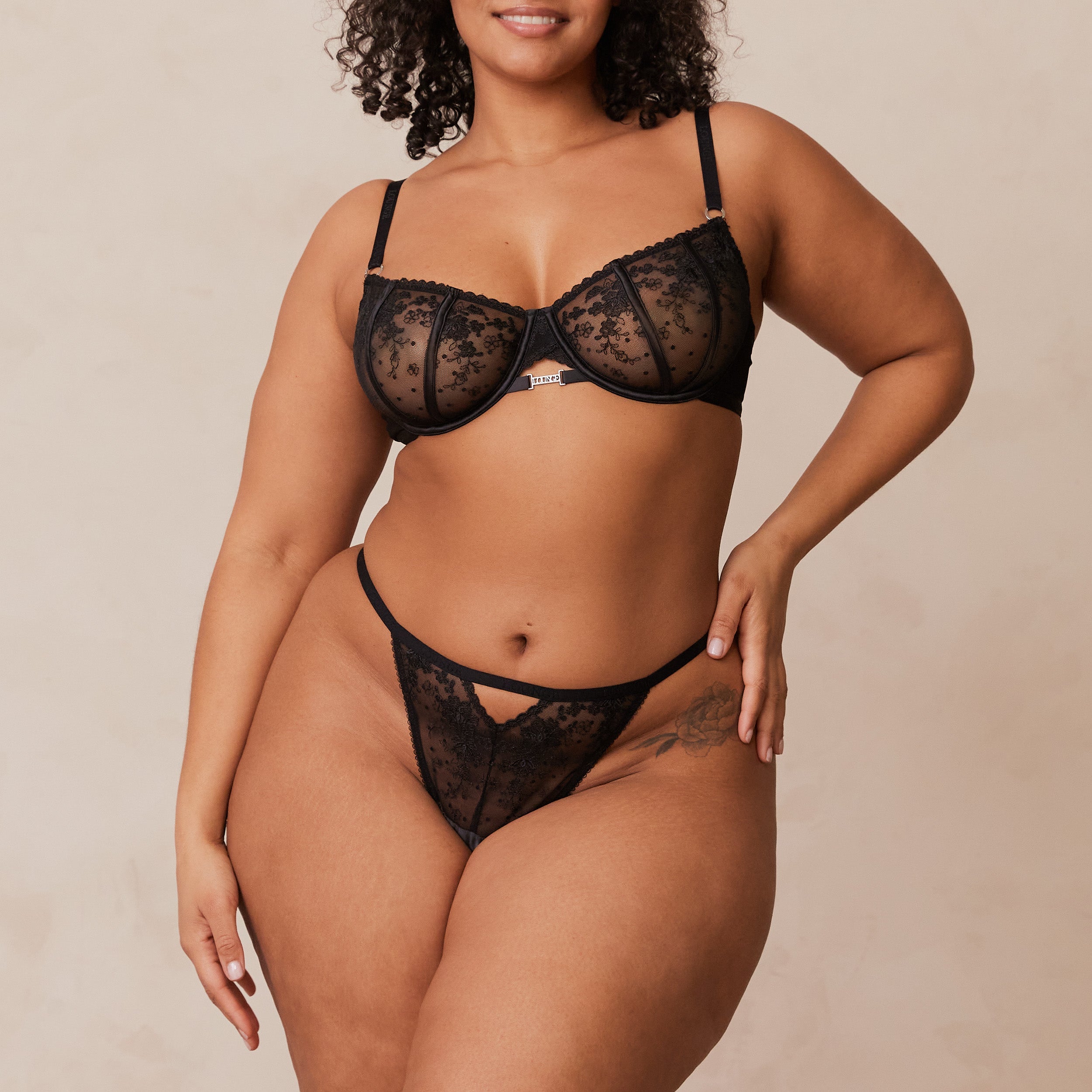 Flirt Balcony Bra - Sexy Lace Underwire Push Up Bra for Women, Black | Perfect for Date Night, Valentine's Day & Special Occasions