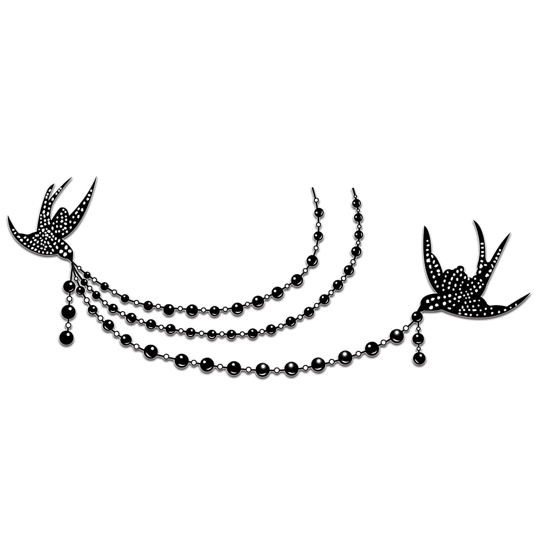 Waterproof Temporary Tattoo for Women & Men - Elegant Necklace Design Body Art | Perfect for Parties, Festivals, and Summer Beach Looks