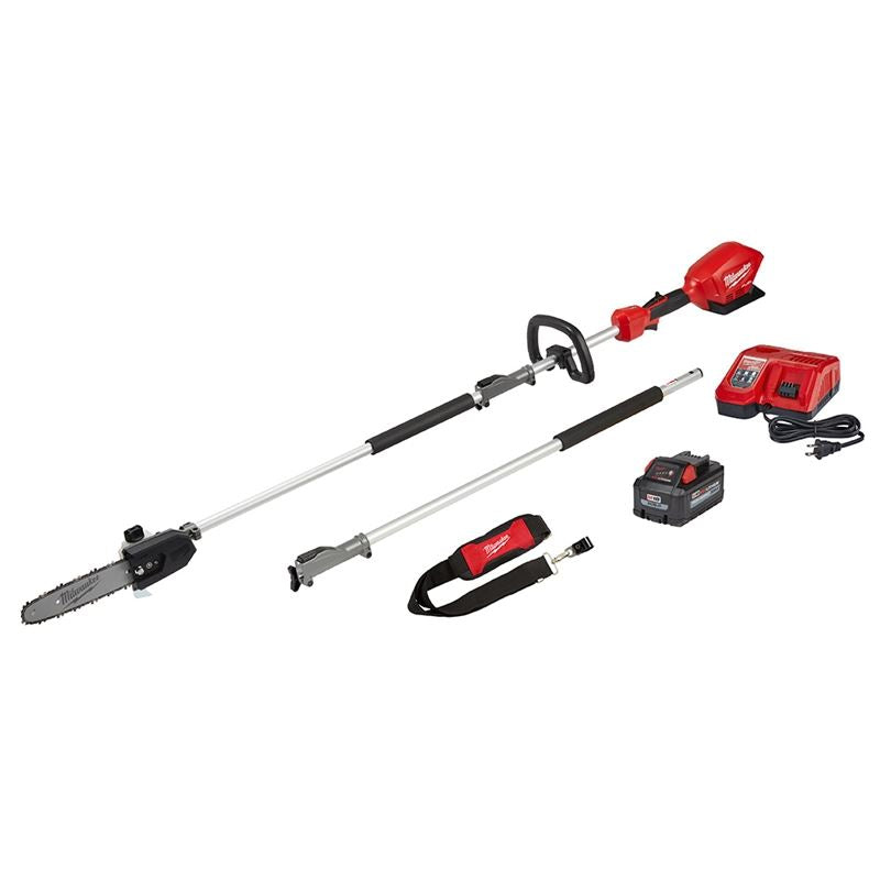 M18 FUEL 18V Brushless Cordless 10-Inch Pole Saw Kit with QUIK-LOK Attachment - Milwaukee 2825-21PS | Lithium-Ion Battery Powered | Perfect for Tree Trimming, Landscaping & Outdoor Yard Maintenance