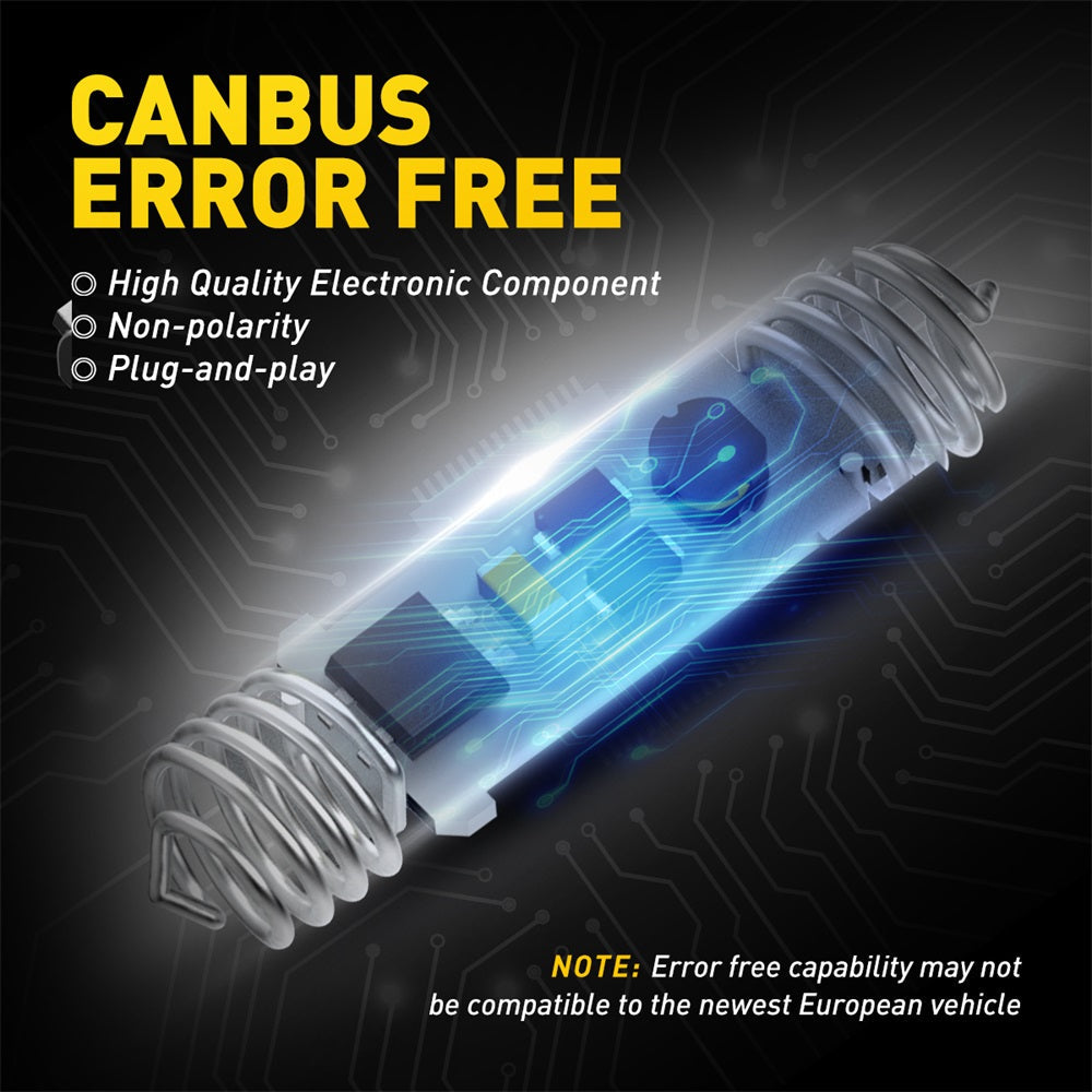 AUXITO Retractable DE3175 6418 LED Bulb - 4014 Chipsets, 31mm & 36mm Festoon Bulb (6411 Bulb) - Perfect for Car Interior Lights, Dome Lights & Map Lights