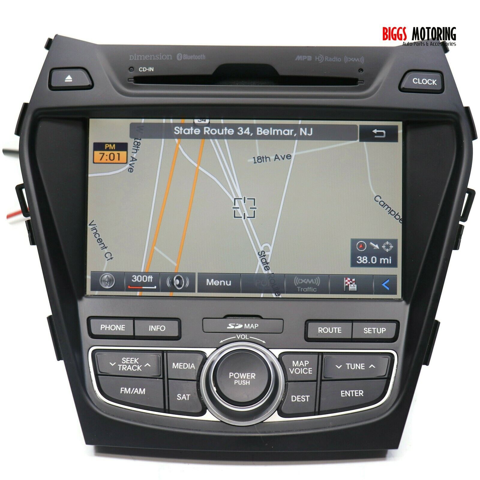 2013-2016 Hyundai Santa Fe OEM Navigation Radio CD Player 96560 B81034X - Replacement Part for Repair | Car Audio System Upgrade for Road Trips & Daily Commuting