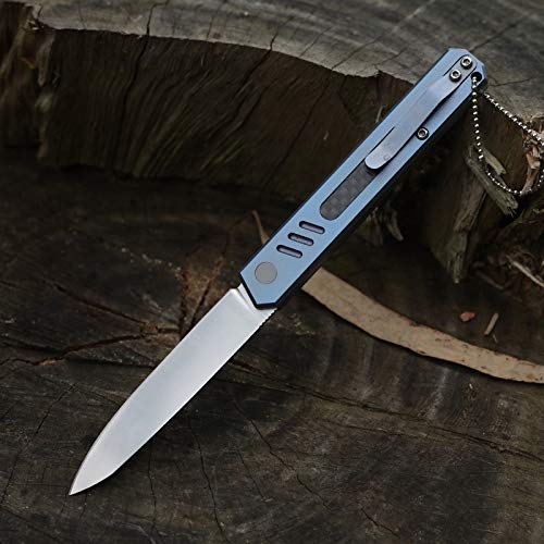 Premium Titanium Alloy Folding Pocket Knife with Strong Blade & Secure Clip - Perfect EDC Knife, Survival Tool & Men's Gift for Camping, Hiking & Outdoor Adventures