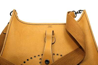 Authentic Hermes Evelyne GM Handbag in Dark Tan Clemence Leather - Luxury Shoulder Bag for Women, Perfect for Work, Travel & Everyday Use