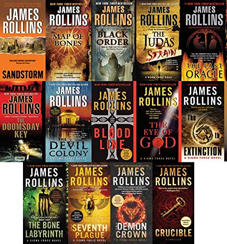 Sigma Force Series Set Books 1-14 by James Rollins - Complete Action Adventure Thriller Collection for Adults - Perfect for Book Clubs & Vacation Reading