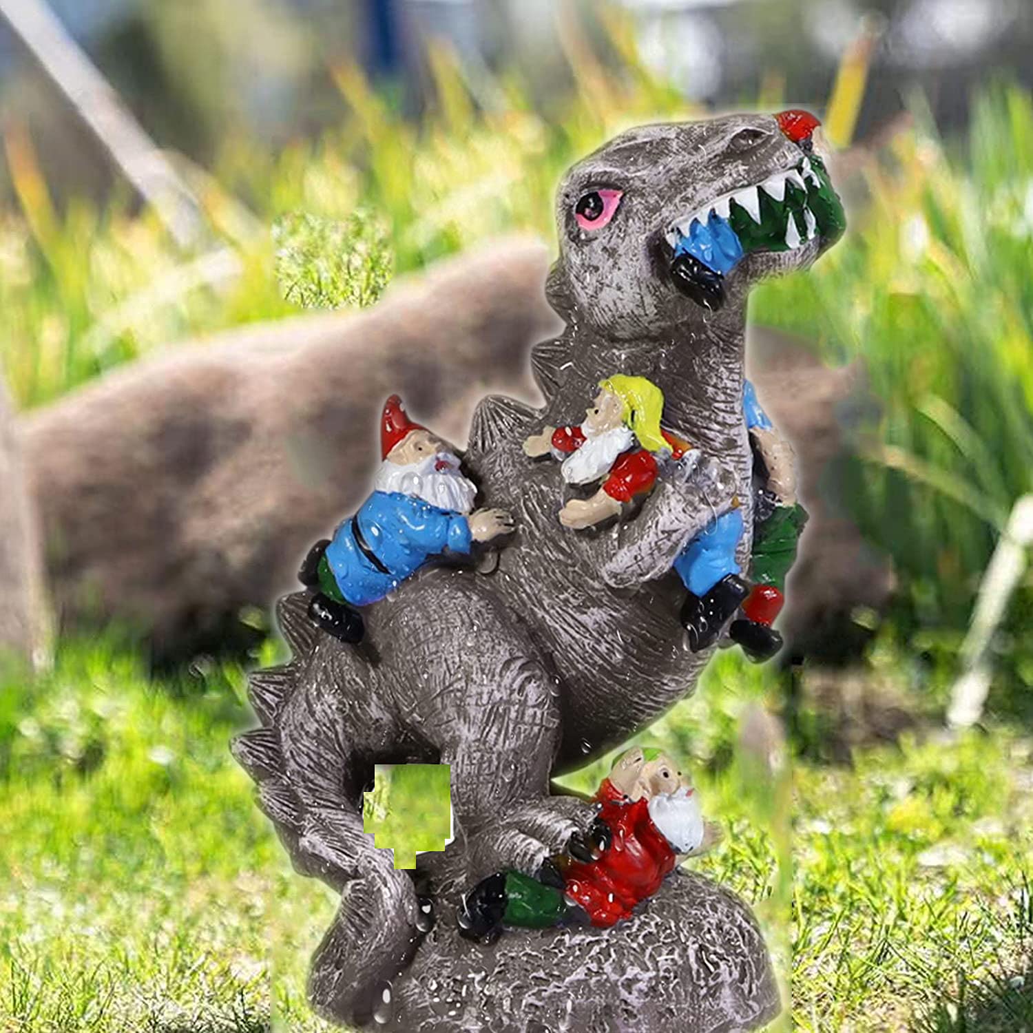 Resin Garden Gnome Statues - 5.9x3.9x2.4 Inch Small Outdoor Decor for Patio, Lawn & Yard - Weatherproof Garden Art & Housewarming Gift - Perfect for Fairy Gardens, Flower Beds & Front Porch Decorations