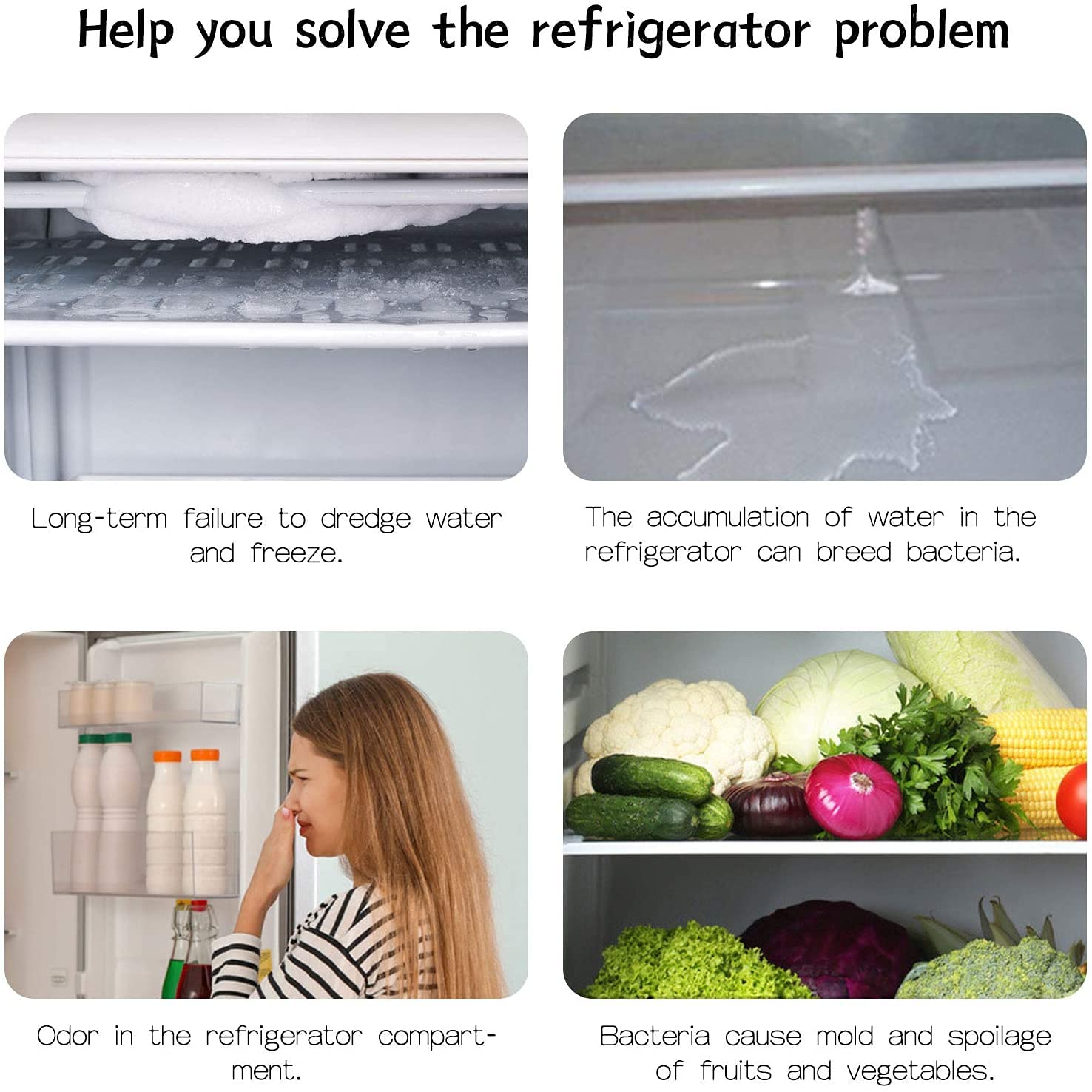 Refrigerator Drain Hole Cleaner Kit - 5-Piece Reusable Ice Shovel, Drain Pipe Cleaner & Deicing Tool Set for Home Fridge Maintenance - Perfect for Defrosting, Unclogging & Deep Cleaning Refrigerators