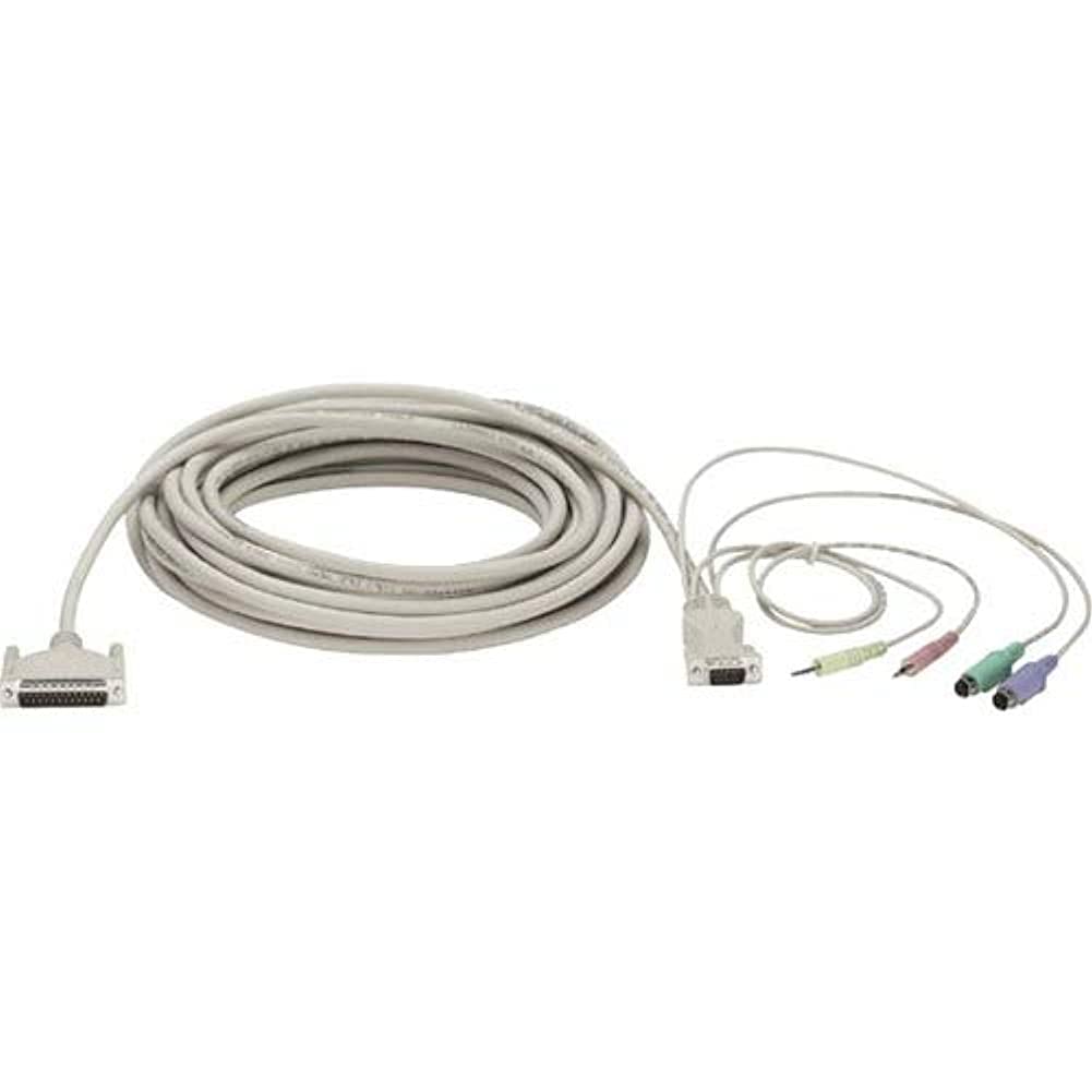 KVM CPU Cable DB2-M 6-Pin Mini DIN Male to VGA Adapter 10 Feet - Ideal for Server Rooms, Data Centers & Multi-Monitor Workstations