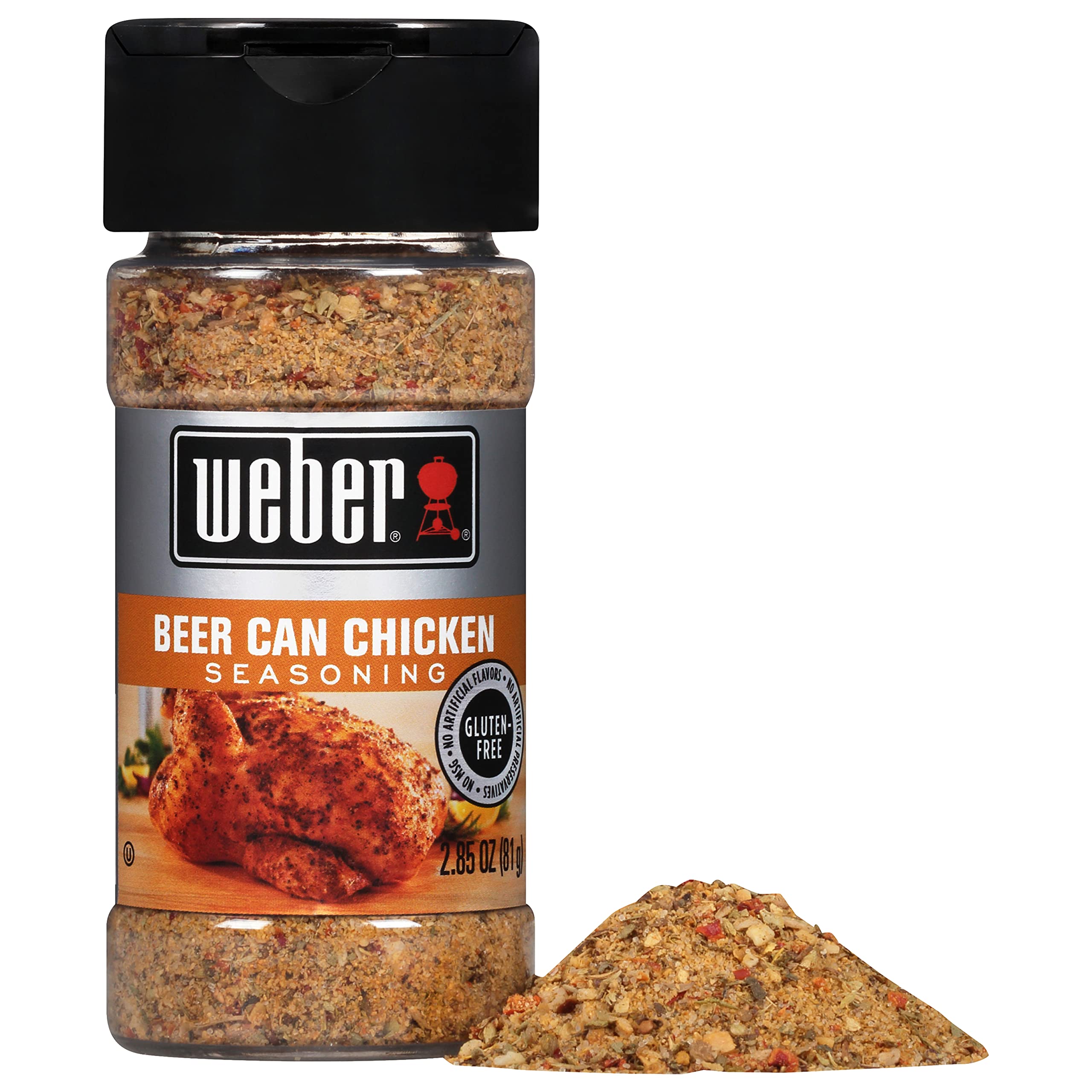 Weber Beer Can Chicken Seasoning - 2.85 oz (80g) BBQ Grill Spice Rub for Roasted Chicken, Turkey & Meat - Perfect for Backyard Cookouts, Tailgating & Outdoor Grilling