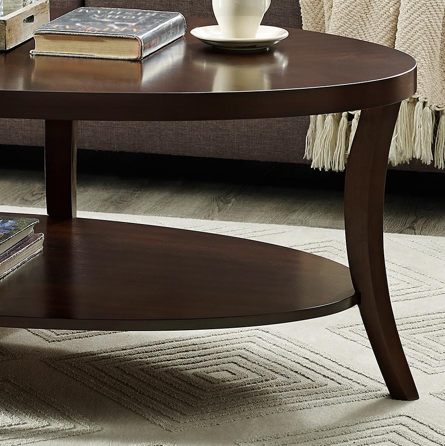 Roundhill Furniture Perth Contemporary 3-Piece Oval Coffee Table Set - Modern Living Room Decor for Home & Office
