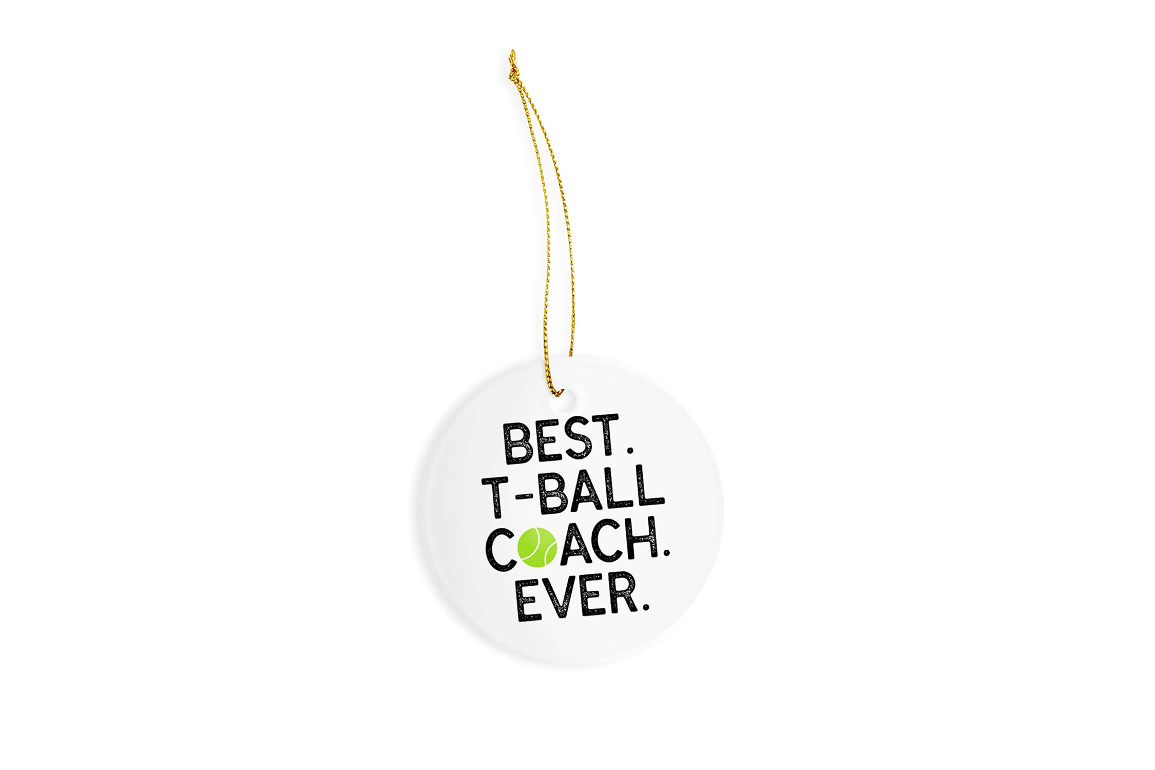 Tball Coach Ceramic Ornament - 3 Inch Christmas Tree Decoration - Personalized Sports Gift for Baseball Coaches - Perfect for Holiday Decor & Team Appreciation Gifts
