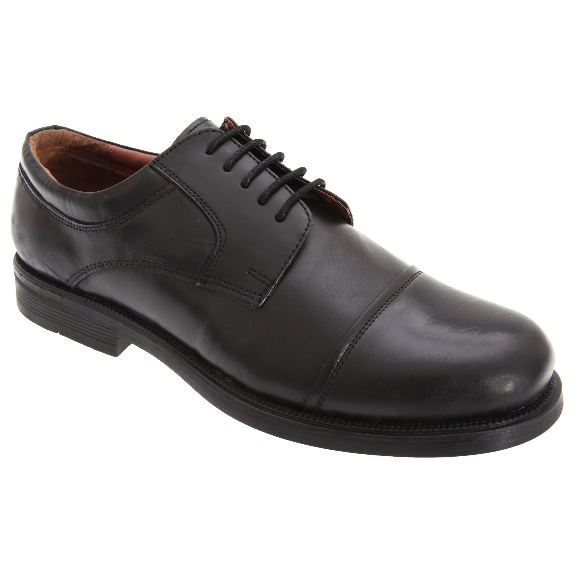 Men's Scimitar Capped Toe Gibson Leather Dress Shoes - Classic Formal & Business Attire for Office, Weddings & Special Occasions