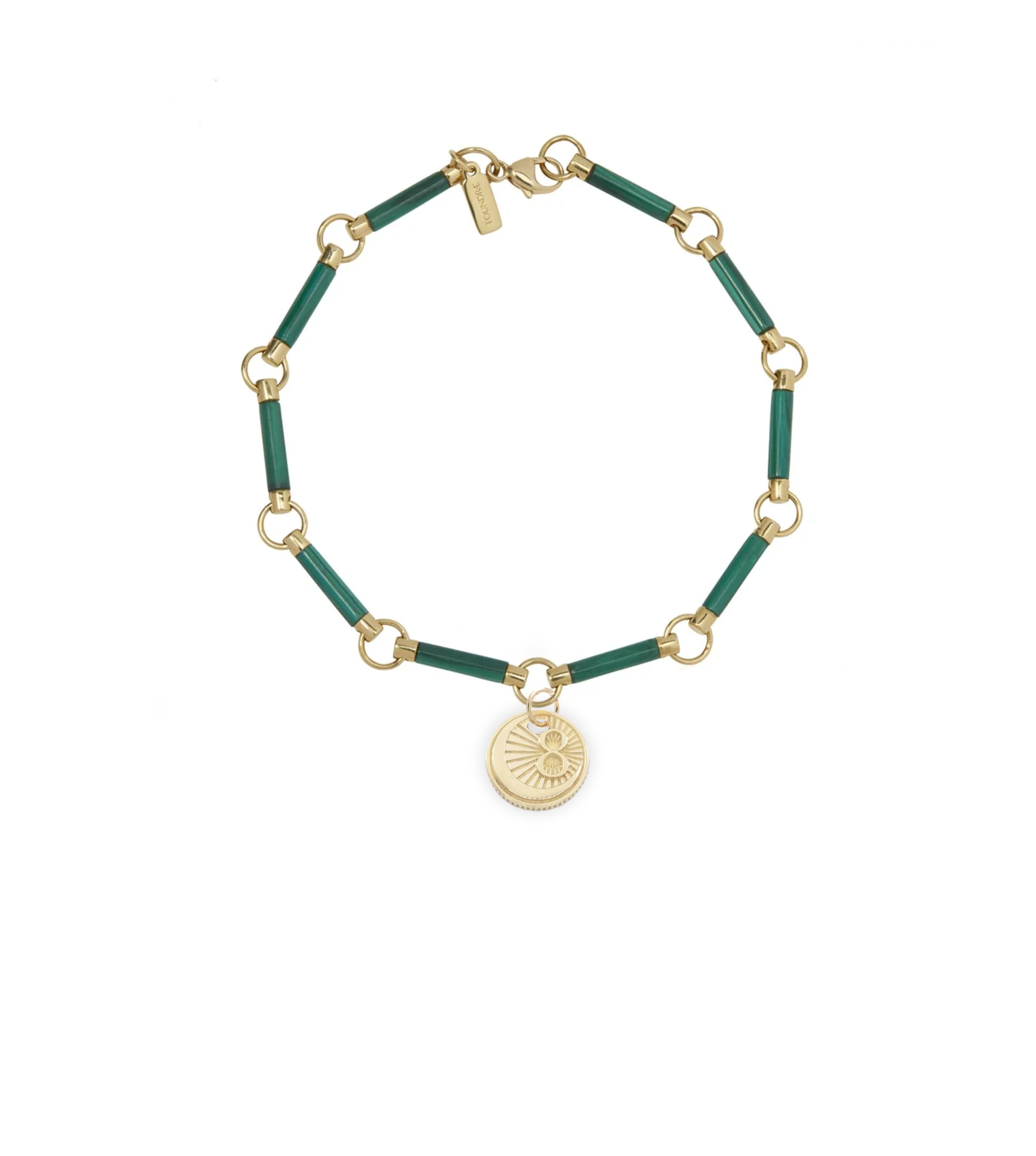 Karma Malachite Stone Chain Bracelet - Healing Crystal Jewelry for Women, Men | Spiritual Protection, Positive Energy, Chakra Balance | Perfect for Meditation, Yoga & Gift Giving