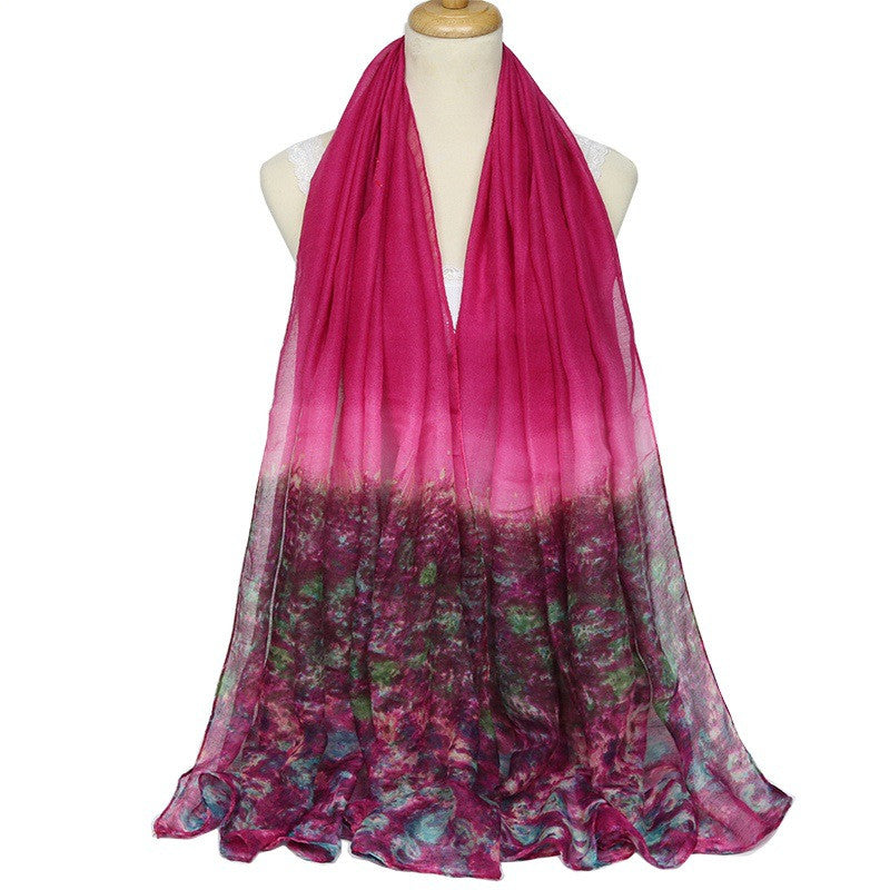 Lightweight Women's Chiffon Voile Scarves - Soft Flowy Fashion Accessory for Spring/Summer, Wedding, Beach & Everyday Wear